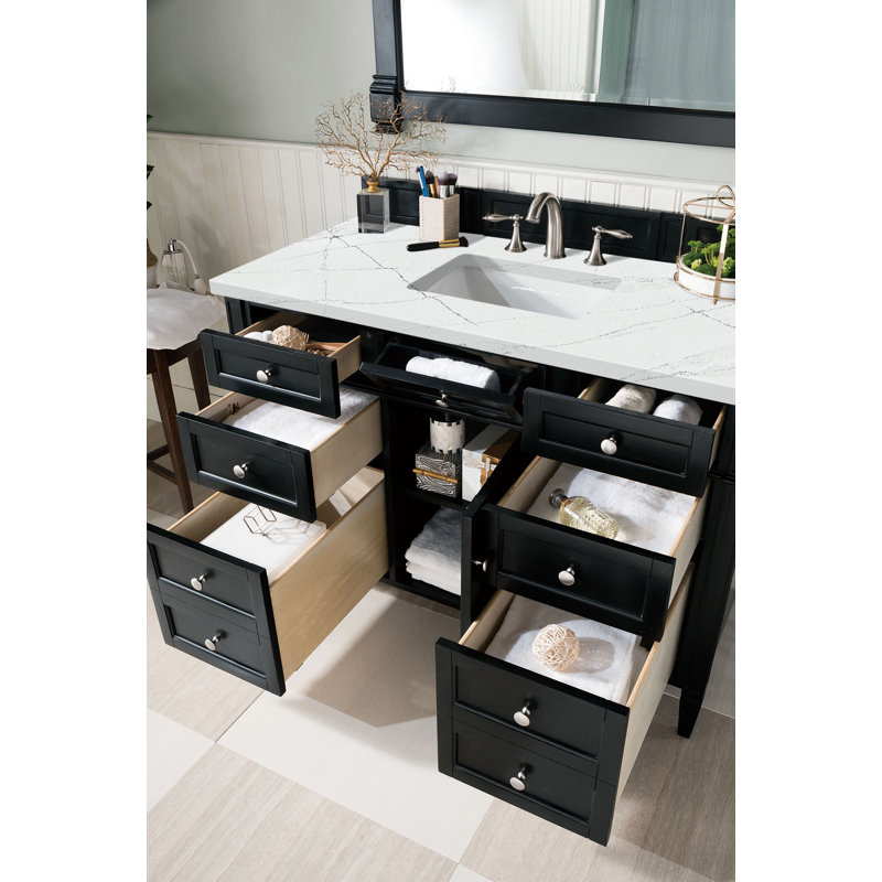 Brittany 48'' W Single Vanity, Black Onyx, Ethereal Noctis