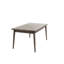 Table de salle à manger rectangulaire contemporaine au fini noyer avec une sensation de confort classique en bois massif