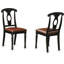 Cet ensemble de salle à manger 9 pièces comprend une table de salle à manger rectangulaire avec feuille papillon et 8 chaises de cuisine rembourrées en similicuir de 42 po x 84 po, noir et cerise-22133879-49667139-131410729