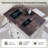 26" Tall Wood Farmhouse-Style End Table Set of Two, Sideboard with 2 Drawers and Charging Station, Open Shelving-1897798831-1897798828
