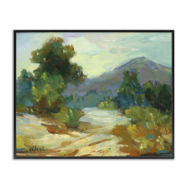 «Fall Time Mountain View», estampe numérique encadrée par Alexi Fine, Giclée encadrée noir minuit, H 16 po x l 20 po
