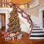Décoration de Noël en rotin épaissi Arbre de Noël suspendu Bande de laine Ruban coloré