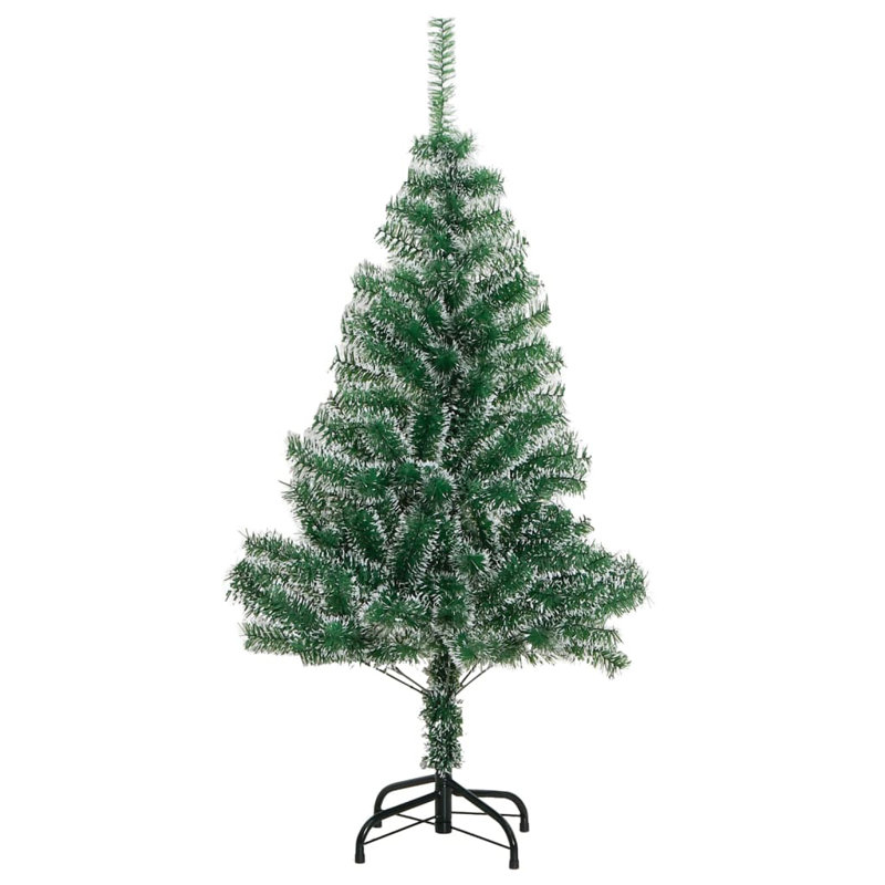 Arbre de Noël artificiel vidaXL vert et blanc PET 59,1 po, 59.1", Basic