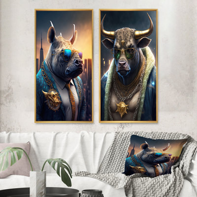 " Rhino Gangster In NYC " 2 - Pieces