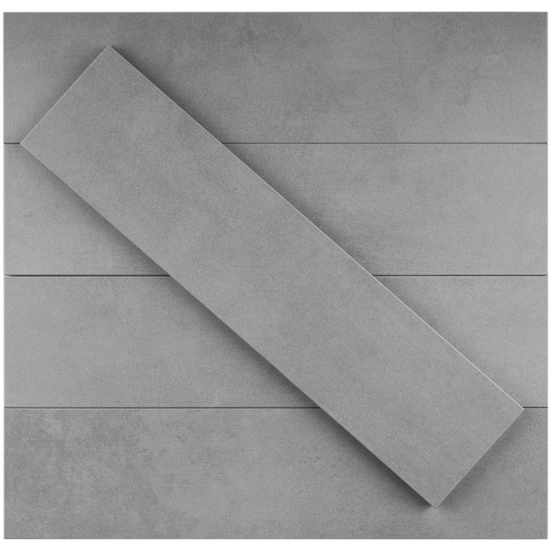 Le Leghe Subway 3 in. x 12 in. Matte Porcelain  Floor and Wall Tile, Platino Gray