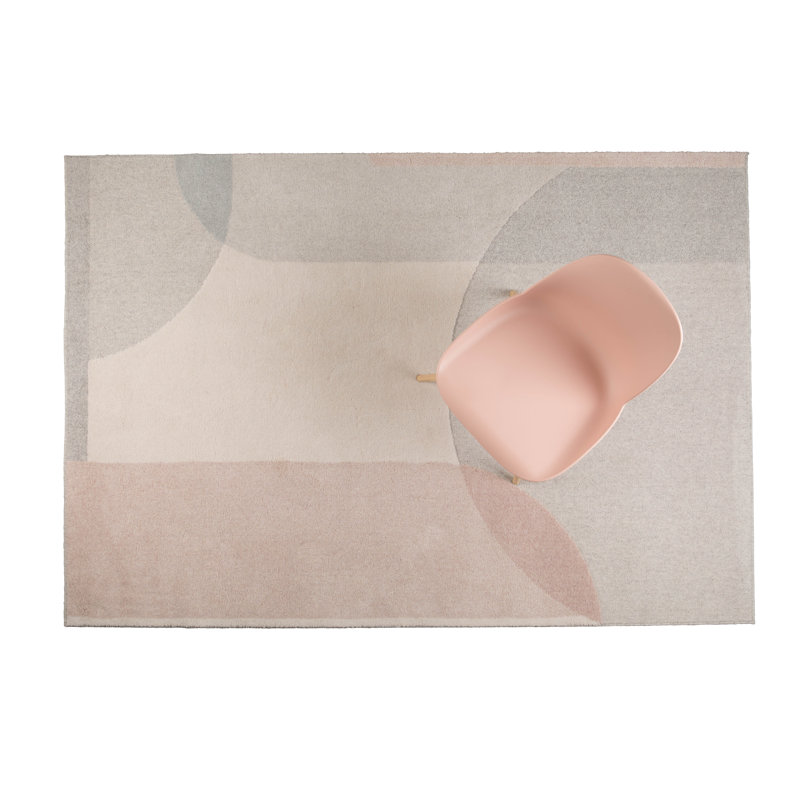 Dream Geometric Gray Area Rug, Pink, Rectangle 5' x 7'5"
