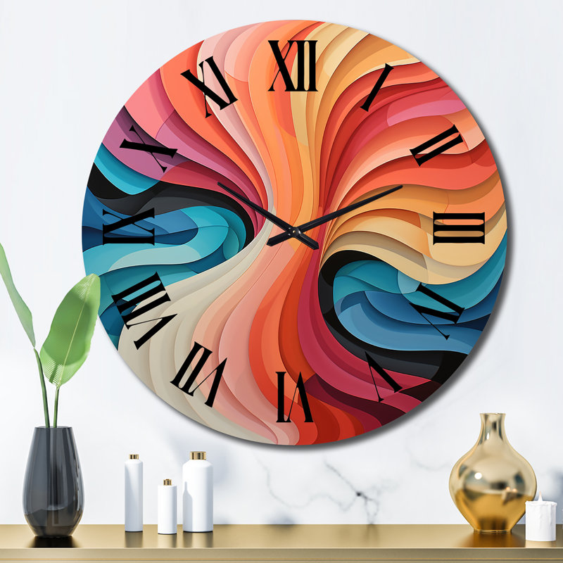 Charliese - Horloge murale abstraite, Très grand