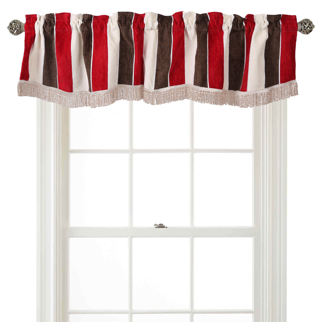 Mendonca Striped Window Valance Charlton Home® 