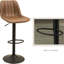 Conary Swivel Adjustable Height Bar Stool with Steel Frame