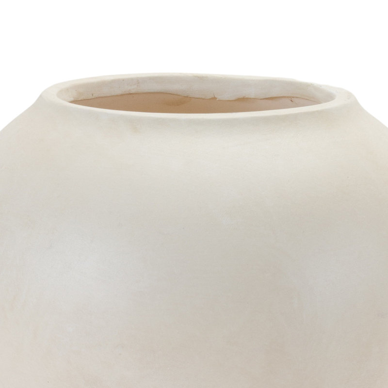 Athenis Ceramic Table Vase, Cream/Black
