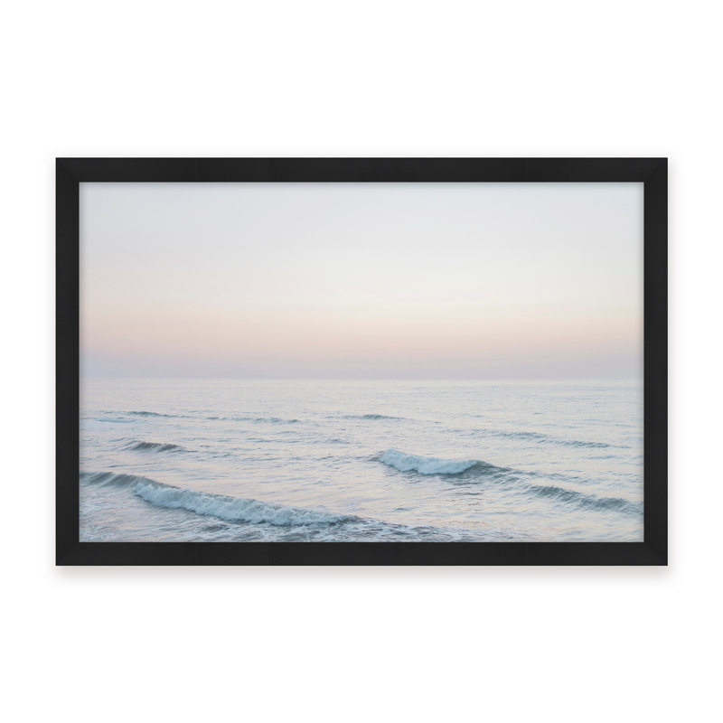 Coastal Retreat Dawn by - Picture Frame Photograph on Paper, 32" H x 48" W x 1.125" D, Black, Framed Print