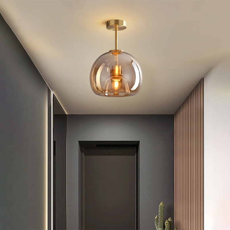 Plafonnier de couloir semi-encastré
