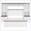 Lit plateforme en bois avec bibliothèque de chevet et tablette de rangement One-in-All 2-2048744105