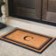 Tapis de porte en fibre de coco monogrammé l 30 po x L 48 po Butters-1308218660