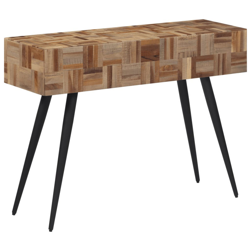 Congdon 110cm Solid Wood Top Console Table