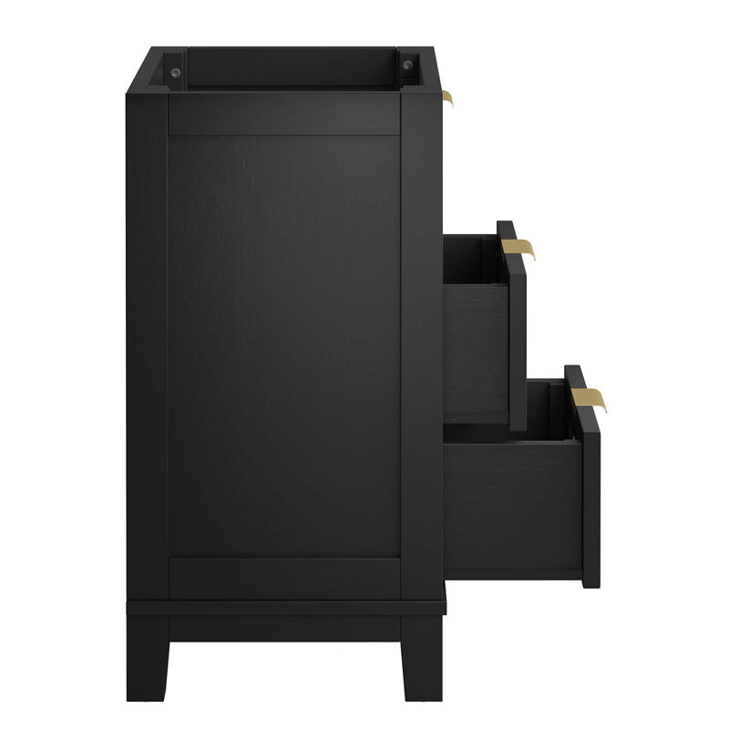 Base de meuble-lavabo simple 24 po Modway uniquement en noir