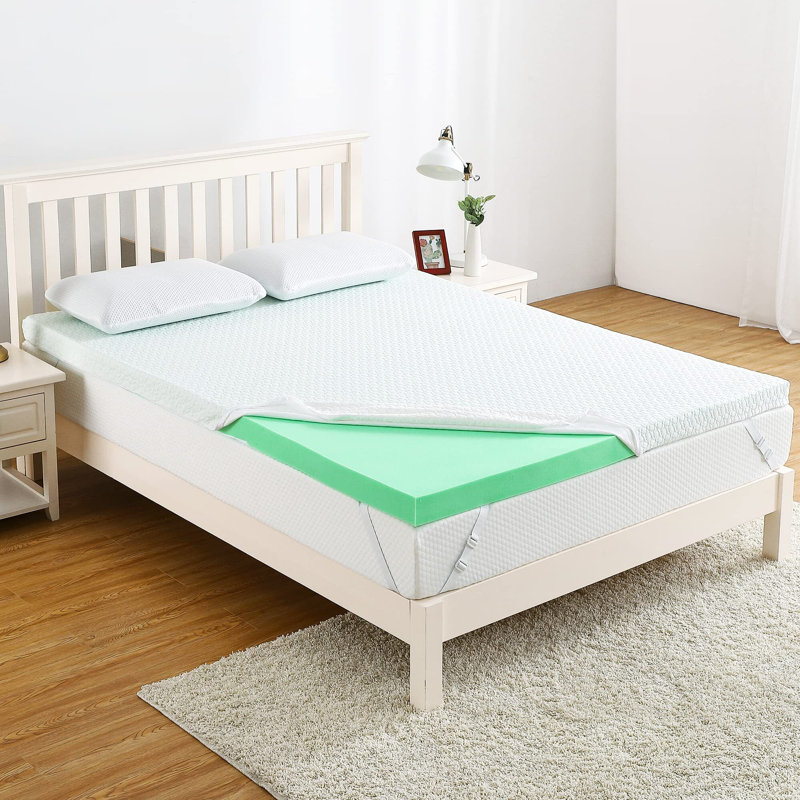 Surmatelas en mousse à mémoire de forme sans matelas 2 po Northbrook Alwyn Home, Simple
