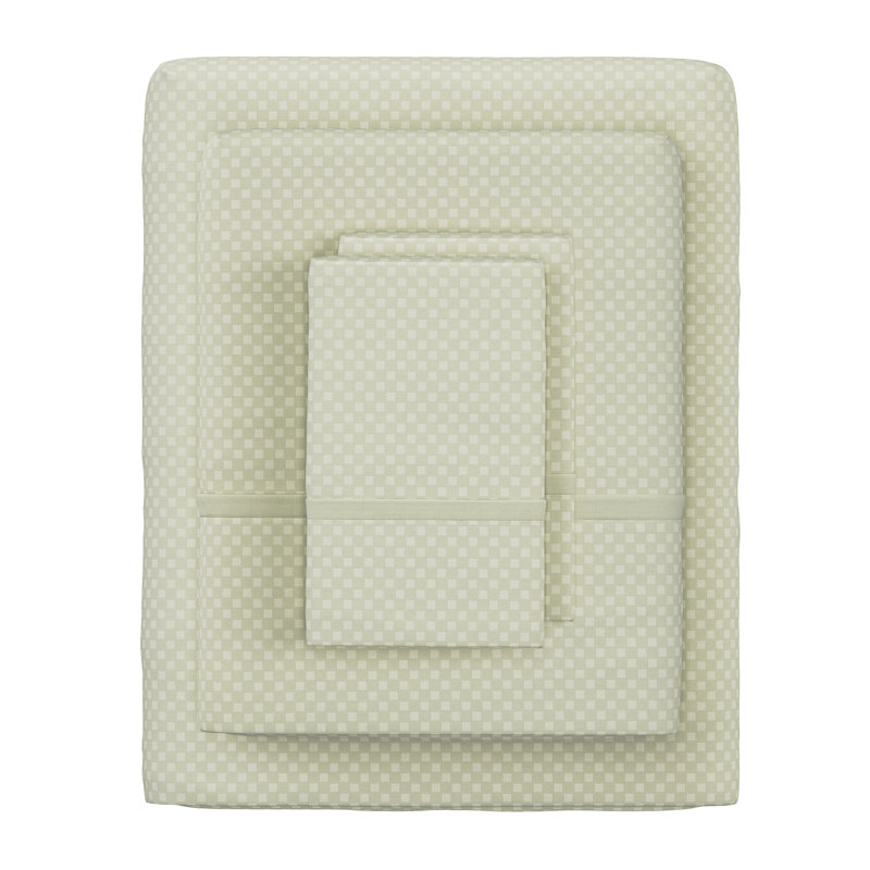 Ensemble de draps 4 pièces, Sauge, Ensemble de draps pour grand lit + 1 drap-housse +