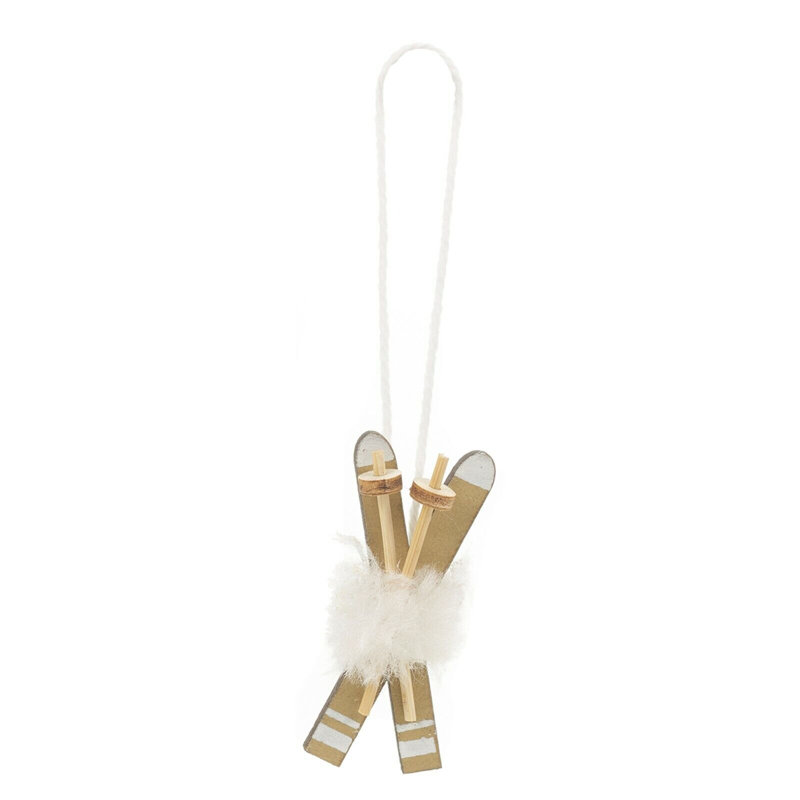 2cm Wood Holiday Shaped Ornament, Gold