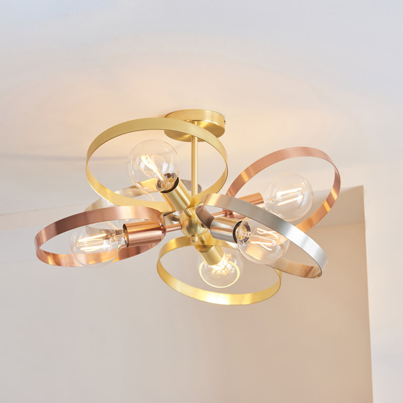 Maleah 6-Light 59cm Semi Flush Mount