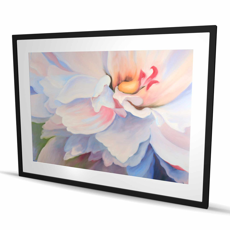 Fleur de couleur pastel - imprimé floral pour la chambre à coucher, Noir