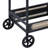 Bouziane Rectangular Bar Cart in Black