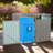 Metal Outdoor Garbage Bin Shed with Lockable Doors and Lift-Up Lids, Galvanized Steel Storage for Garden or Yard-113586094