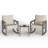 2-Person Outdoor Rocking Chair Set with Table and Cushions-1953454668