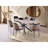 Modern Gray Stone Dining Table with Iron Legs, 70.9 x 31.1 x 31.1 inches | 100% MDF Construction, Durable and Stylish | Perfect for Industrial & Contemporary Spaces, High Bearing Capacity: 220 lbs