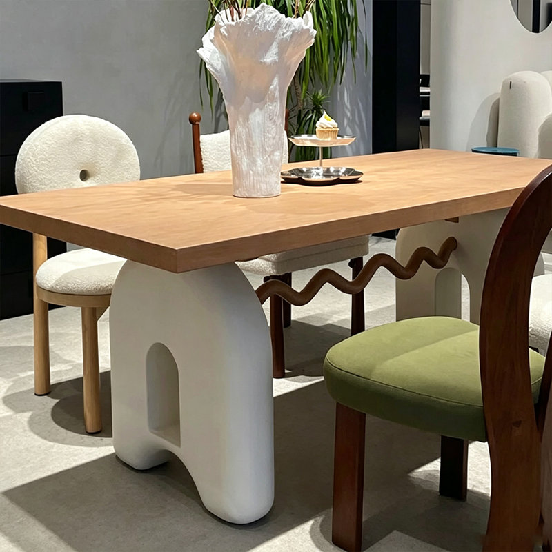 Table de salle à manger Burlywood, H 29,92 po x L 86,61 po x l 35,43 po