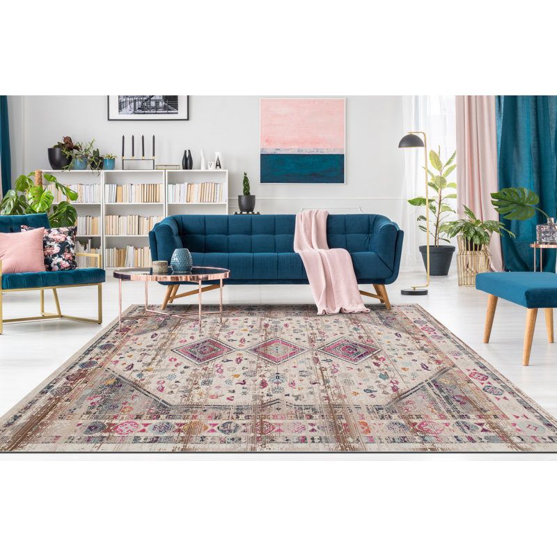 Morvant Oriental Indoor Rug, Rectangle 3'11" x 5'9"