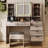 Vanity Table Set With LED Lighted Mirror-403678726-403678729