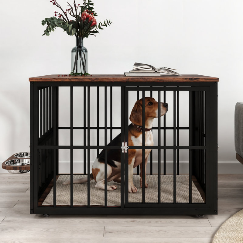 Cage pour chien empilable Graue, Brun, Moyen (H 33 po x l 43,30 po x P 29,90 po)