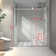 Frameless One Fixed And One Shifted Shower Door,Stainless Steel Large Pulleys With Adjustable Soft Closing Function