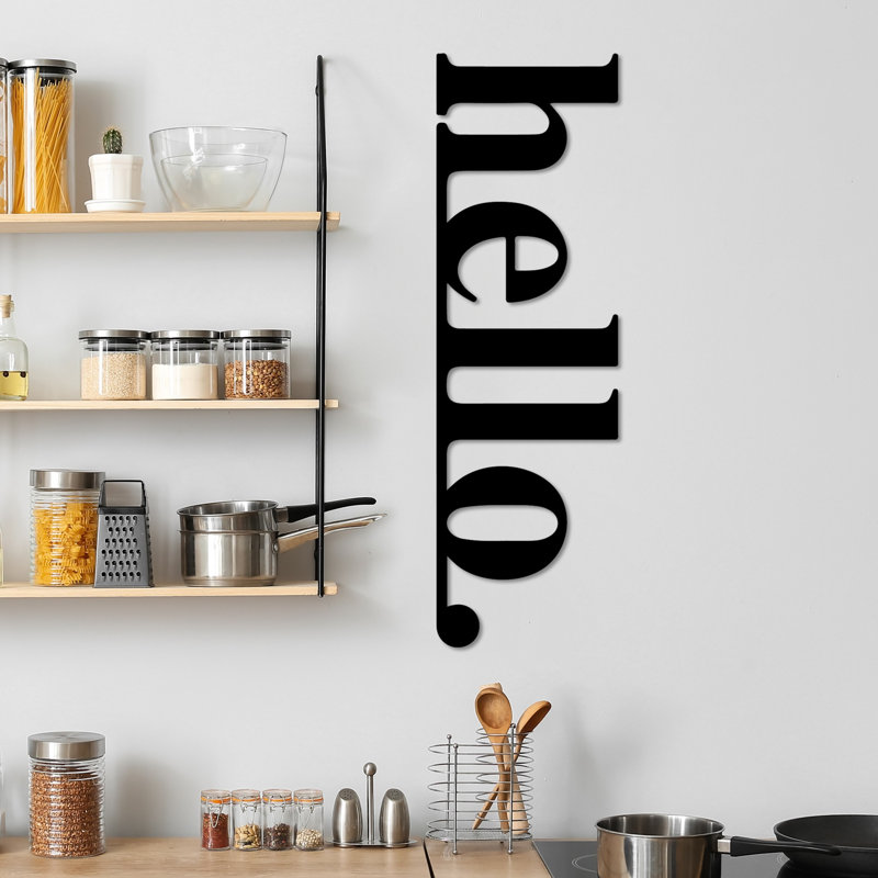 Elegant Decorative Metal Wall Accessory, Black Finish, 11.8 x 39.0 inches | 100% Metal Construction, Thickness: 0.06 inches | Easy Wall-Mount Design, Perfect for Home Decor & Modern Interiors, Durable & Stylish