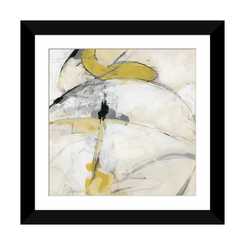 « trajectory i », impression sur toile, Papier d'art encadré noir, H 24 po x l 24 po x P 1 po, Blanc