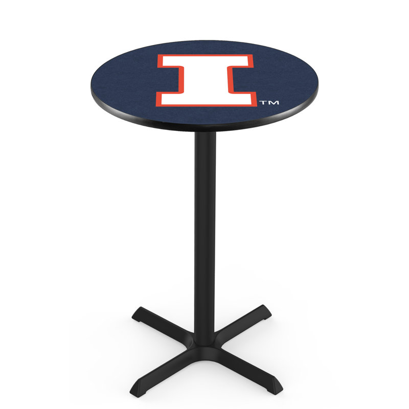 Round Metal Base Dining Table, University of Illinois