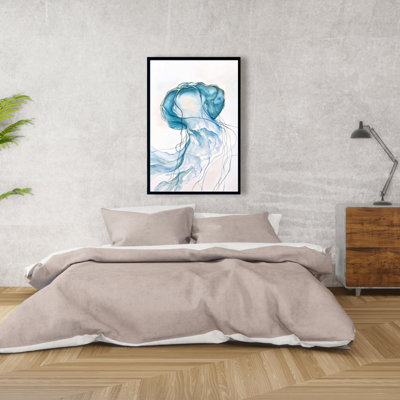 Reproduction de méduse sur toile