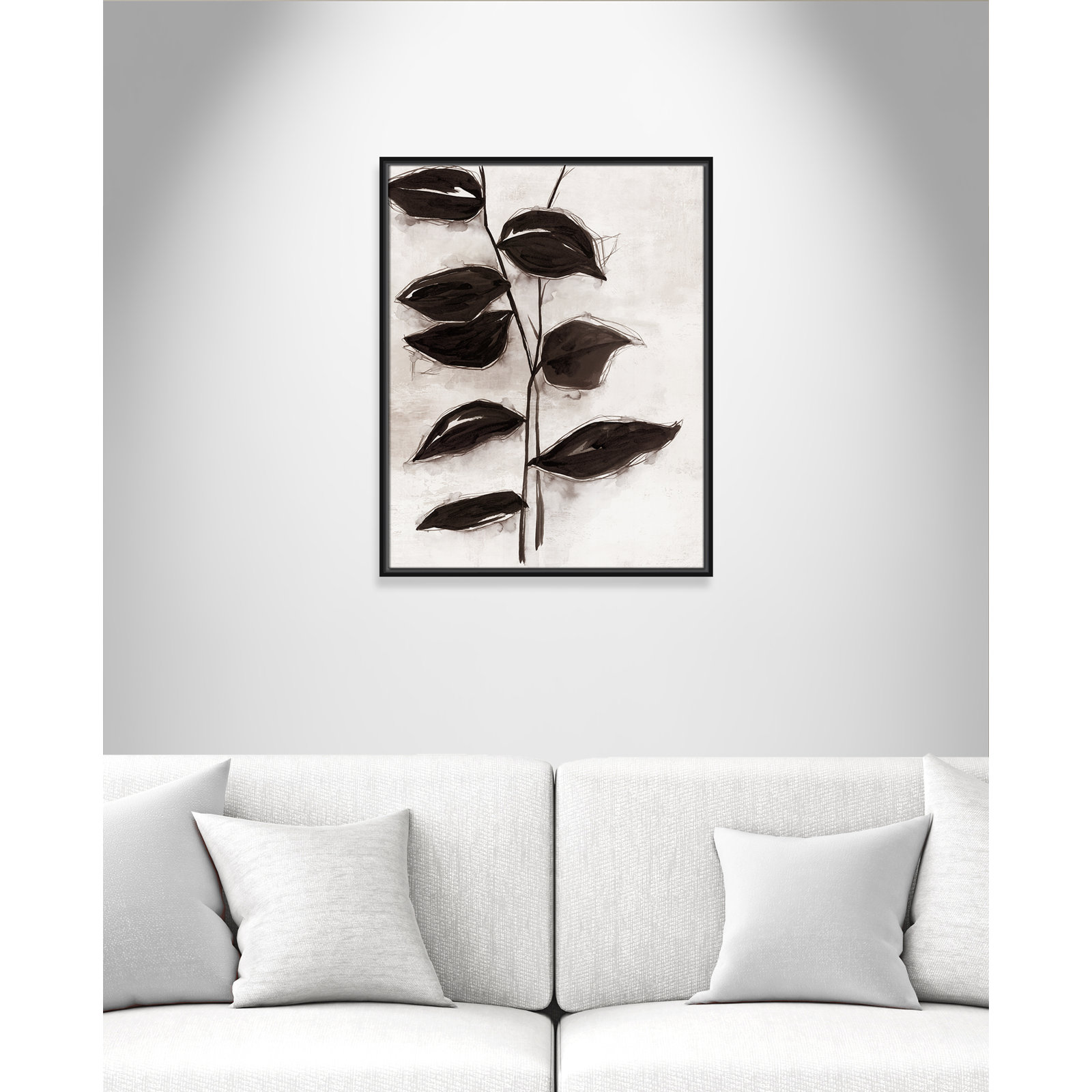 Leaves "Leaves I" Print, Black Framed, 29.5" H x 23.5" W x 2" D