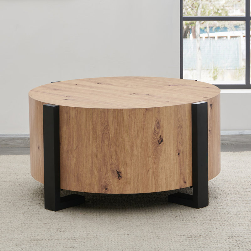 Amil 36" Round Wood Coffee Table