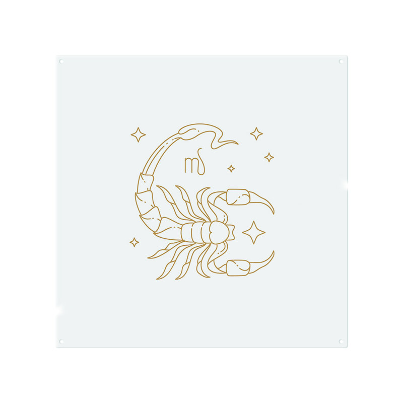 Zodiac Scorpio Horoscope Dining Splash Back, 70cm L x 50cm W