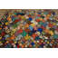 Artistic Colorful Jewel Tone Leaf Pattern Antique American Hooked Rug