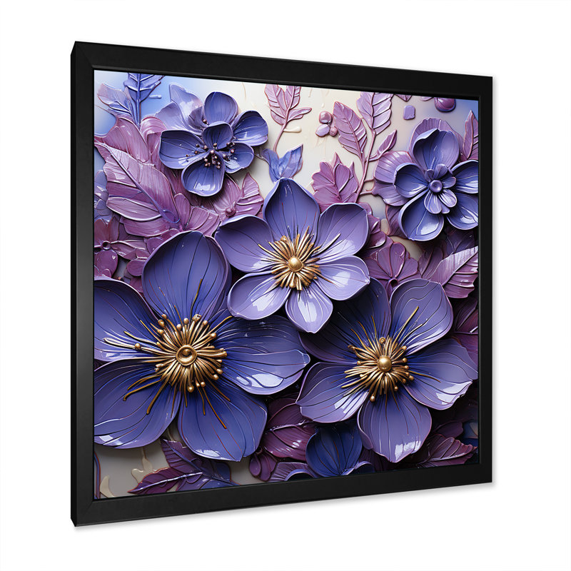 Royal Elegance II sur impression sur toile, Cadre simple noir, H 30 po x l 30 po x P 1 po