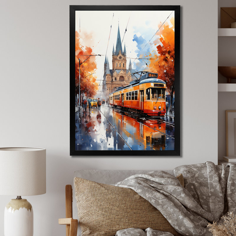 «City Milan Popart I», impression sur toile de paysages urbains, Cadre photo noir, H 32 po x l 16 po x P 1 po
