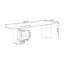 Bureau en bois massif noir + demi-cercle transparent + acier + acrylique avec 2 tiroirs-448856689-448856702