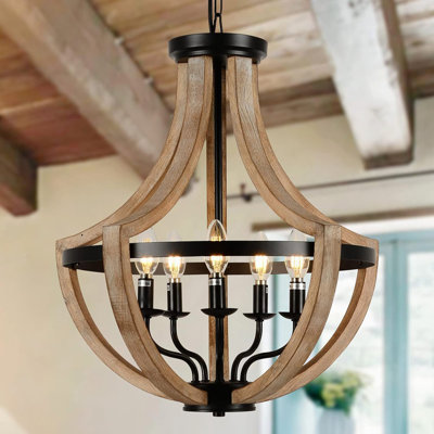 Modern White Solid Wood Chandeliers