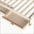 Twin Size Solid Wood Platform Bed with Storage Drawer, Rounded Headboard, No Box Spring Needed, Beige & Deep Natural
