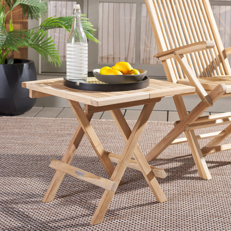 Nilsen Solid Teak Folding Square Table