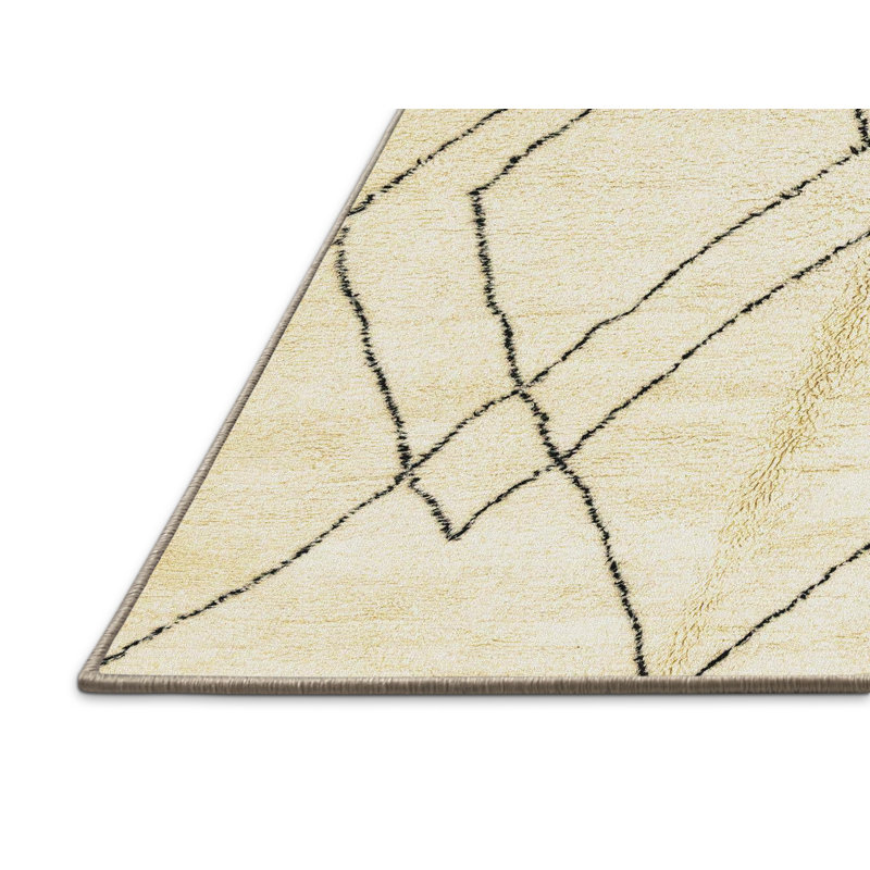 Tapis multicolore abstrait Alameddine, Rectangle 3 pi x 5 pi
