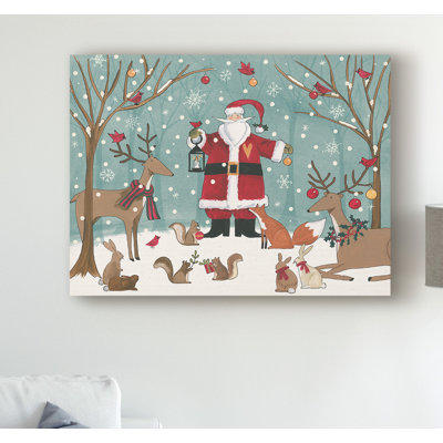 «Woodland Christmas VI» par Anne Tavoletti, reproduction sur toile